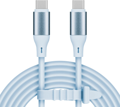 Kabllo USB Type C Kruger&Matz KM1269, 100W, 1 m, silikon, blu