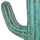 Kaktus dekorativ dyshemeje, gips, 54x34x103cm, turquoise