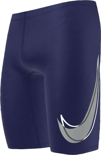 Rroba banje për burra Nike Jammers Logo, për not garë, me litar rregullues, blu e errët