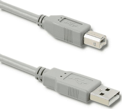 Kabllo USB Qoltec 50395, USB 2.0 A në B, 1m, gri