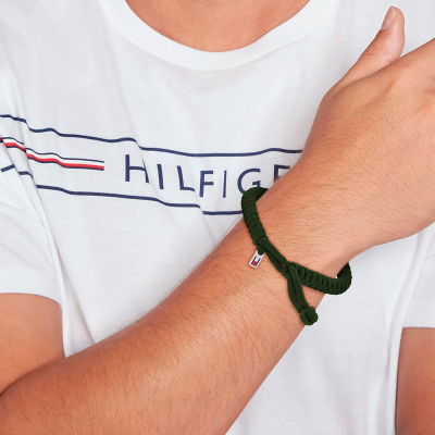 Byzylyk Tommy Hilfiger Alex 2790594, najlon, jeshile e errët