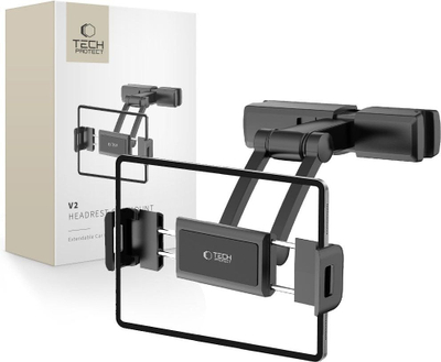 Mbajtëse makine Tech-Protect V2 për mbështetësen e kokës, rrotullim 360°, e zezë