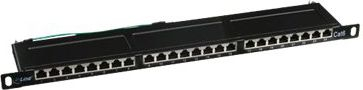 Patch panel InLine 76224B, 24 porta RJ45, Cat6, 0.5U, i zi