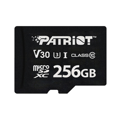 Kartë memorie Patriot microSDXC VX, 256GB, V30 UHS-I U3