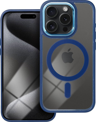 Kapak telefoni OEM Color Edge Mag Cover, për iPhone 15 Pro, MagSafe, blu navy