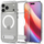 Mbulesë telefoni Spigen Ultra Hybrid S MagSafe për iPhone 17 Pro, transparente, e bardhë