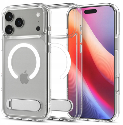 Mbulesë telefoni Spigen Ultra Hybrid S MagSafe për iPhone 17 Pro, transparente, e bardhë