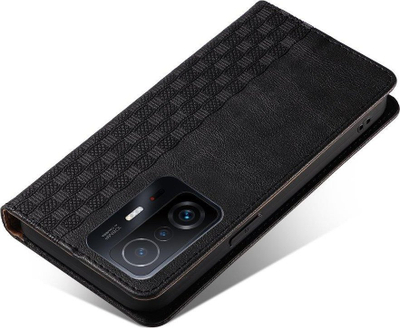 Këllëf portofol Hurtel Magnet Strap për Samsung Galaxy A12 5G, me mini lanyard, i zi