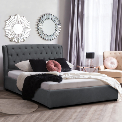 Shtrat ODALYS HM549.11, 150x200 cm, material velvet, gri