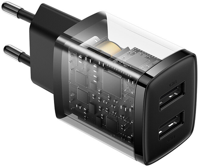 Karikues Baseus, 2xUSB-A, 10.5W, i zi