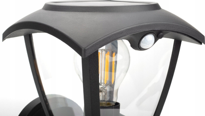 Lampë muri me diell LED V-TAC, 300lm, IP44, e zezë