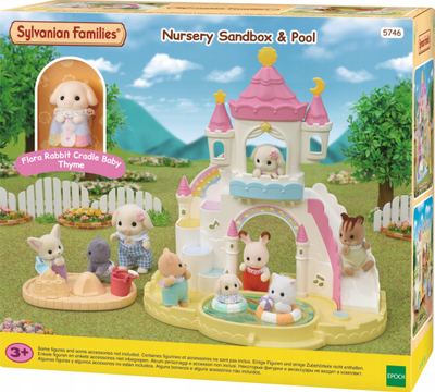 Set lodër Sylvanian Families Nursery Sandbox and Pool, kështjellë, me aksesorë
