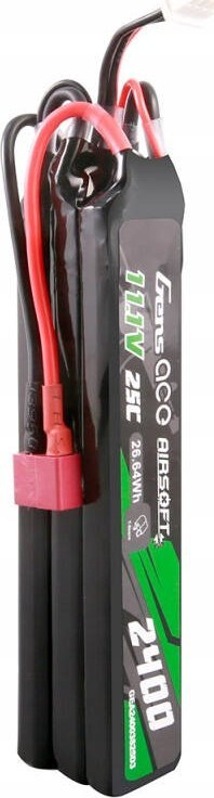 Bateri Li-Po ASG Gens Ace 3S2P, 11.1V, 2400mAh 25C, e zezë
