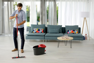 Mop me kovë Vileda Ultramax Turbo XL, 42cm, rrotullues, e kuqe