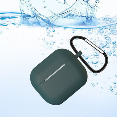 Mbrojtëse Hurtel Case D për AirPods 3, silikoni, me unazë, e zezë