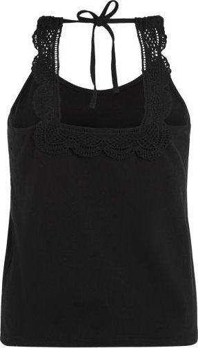 Bluzë pa mëngë ONeill Essentials Ava Lace Tank, për goca, me dantellë, e zezë