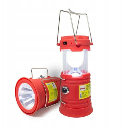 Llambë kampingu me diell WMC JBEL9902, LED, rikarikueshme, 50lm, portokalli