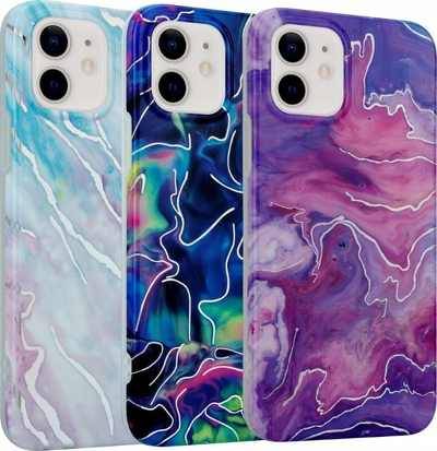 Kapak telefoni Maxximus MX Marble për Samsung S21, TPU i butë, model mermeri, i bardhë