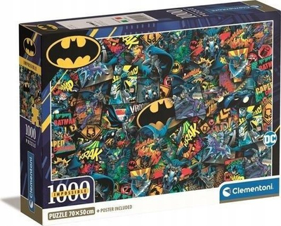 Puzzle Clementoni Impossible Batman, 1000 copa, me shumë ngjyra