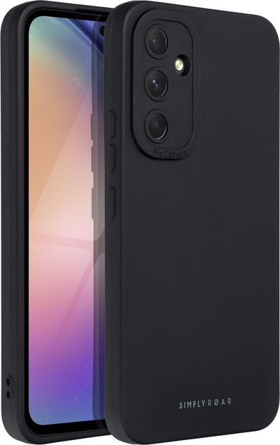 Kapak telefoni Roar Luna për Samsung Galaxy A54 5G, nga TPU i butë, i zi