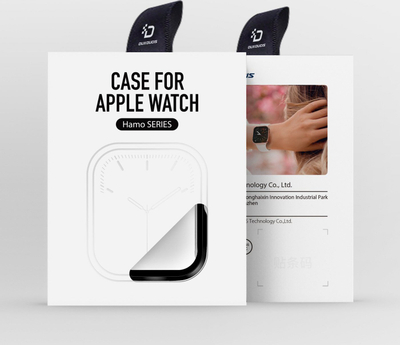 Kapak mbrojtës për Apple Watch DUX DUCIS Hamo Series, 45mm, me xham mbrojtës ekrani, i zi
