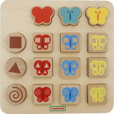 Puzzle druri Masterkidz Matching Colors and Patterns, lojë edukative, me shumë ngjyra