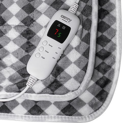Batanije elektrike Camry CR 7442, fleece, me kohëmatës, gri me të bardhë