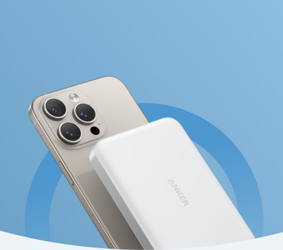 Надворешна батерија Anker MagGo 10K Slim, 15W Qi2, USB C 30W, бела