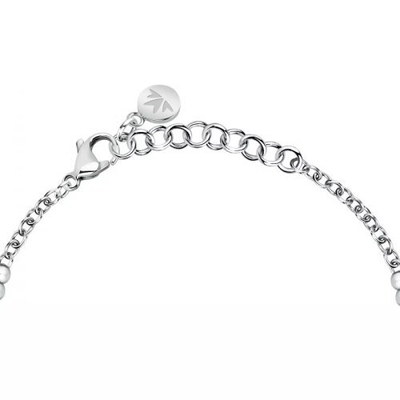 Byzylyk për femra Morellato Heart with Crystals Dolcevita SAUA09, i argjendtë