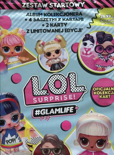 Set fillestar Panini L.O.L. Surprise #Glamlife, album koleksionari, 4 qeska me karta, 2 karta edicion i limituar