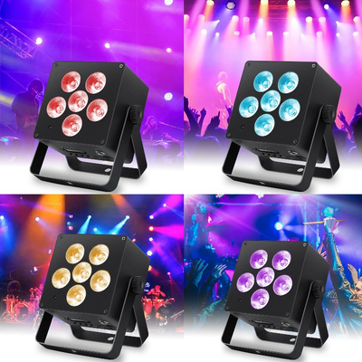 Reflektor LED Light4Me Accu Par RGBWA UV, portativ me bateri, me telekomandë, i zi