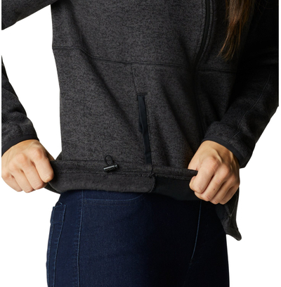 Bluzë polar Columbia Sweater Weather Full Zip Fleece W, poliestër, me zinxhir të plotë, e zezë
