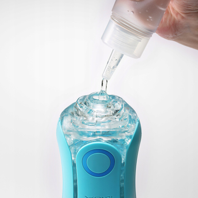 Masturbator Tenga Flip Orb Ocean Blue, me brendësi me sfera, ngjyrë blu