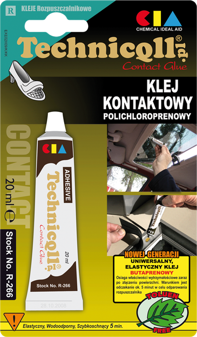 Ngjitës kontakt Technicoll Polychloroprene, 20ml, transparent
