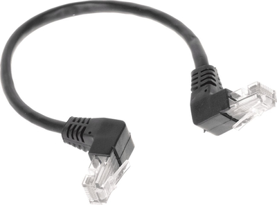 Kabllo rrjeti UTP patchcord, RJ45 në RJ45, Cat 5e, 0.25m, e zezë