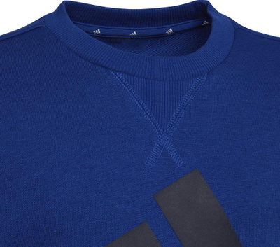 Bluzë sportive Adidas Performance, sweatshirt pambuk, logo e zezë, blu sapphire