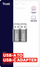 Adapter USB-A në USB-C Calyx, set me 2 copë, gri