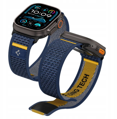 Rrip ore Spigen Athlex Air për Apple Watch 6 7 8 9 10 SE Ultra, tekstil, i zi