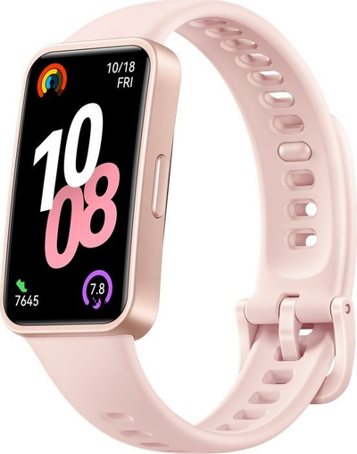 Паметна алка Huawei Band 10, екран 1.47\" AMOLED, отпорна на вода 50 m, розова