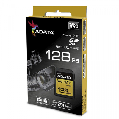 Kartë memorie ADATA Premier One SDXC, 128GB, Class 10 UHS II U3 V90