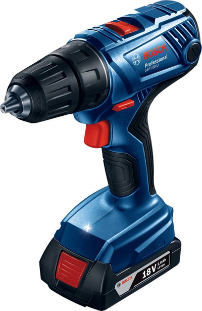 Trapano vidhosës me bateri Bosch GSR 180-LI, 18V, 2x2.0Ah, blu