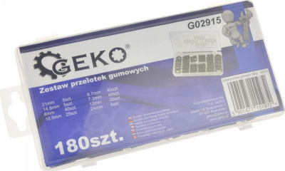 Set unaza gome GEKO, 180 copë, për kabllo