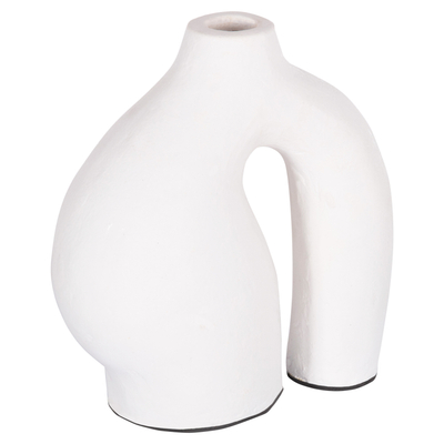 Vazo dekorative Clayvon 21x10x22Hcm (HM4408), bardhë