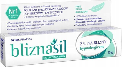 Xhel për shenja Bliznasil Scar Gel Hypoallergenic, 15 g, hipoalergjik, transparent