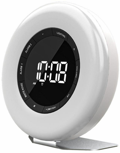 Orë alarmi Denver CRL-342, radio FM, dritë zgjimi LED, e bardhë