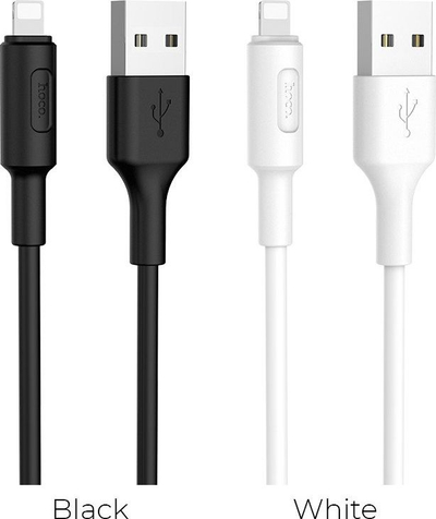 Kabllo Lightning Hoco X14, 1m, për iPhone, e bardhë