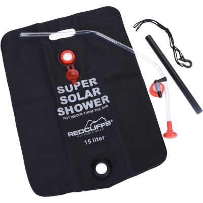 Dush kampingu RedCliffs Super Solar Shower, 15L, me diell, i zi