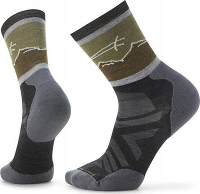 Çorape Smartwool Athlete Edition Approach Crew, për alpinizëm, përmeshme, gri e errët