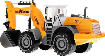 Lodër eskavator King Super A, me kovë që lëviz, gjatësi 46 cm, portokalli