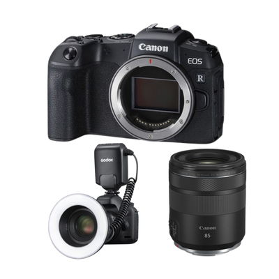 Set fotografik dentar – Kamerë & Dritë ring